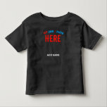 STYLISH MODERN CUSTOMIZABLE BLACK VERIFIED BRANDED TODDLER T-Shirt<br><div class="desc">THIS IS A DESIGN FITTING FOR EVERYONE.YOU CAN CHANGE, RESIZE OR ADD LOGO, PHOTO, TEXT AND COLOURS THE WAY YOU LIKE.THANK YOU.</div>