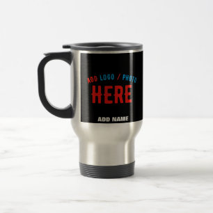 STYLISH MODERN CUSTOMIZABLE BLACK VERIFIED BRANDED TRAVEL MUG