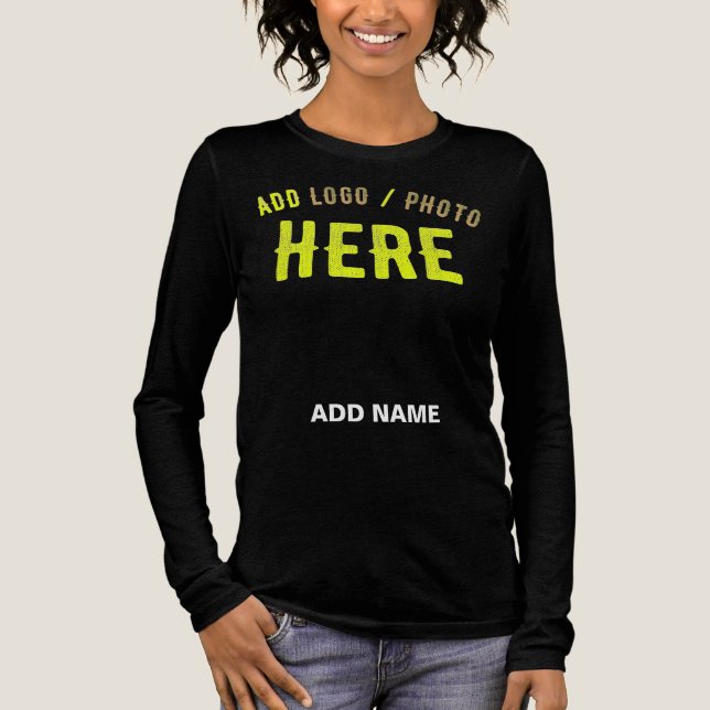 STYLISH MODERN CUSTOMIZABLE BLACK VERIFIED BRANDED Tri-Blend SHIRT (Front)
