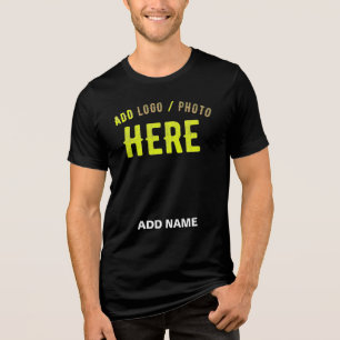STYLISH MODERN CUSTOMIZABLE BLACK VERIFIED BRANDED Tri-Blend SHIRT
