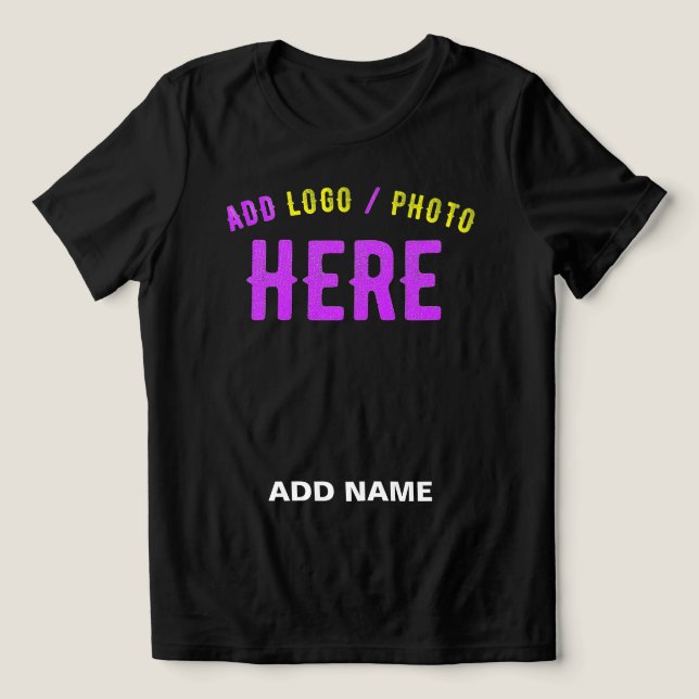 STYLISH MODERN CUSTOMIZABLE BLACK VERIFIED BRANDED Tri-Blend SHIRT (Design Front)