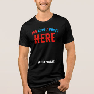 STYLISH MODERN CUSTOMIZABLE BLACK VERIFIED BRANDED Tri-Blend SHIRT