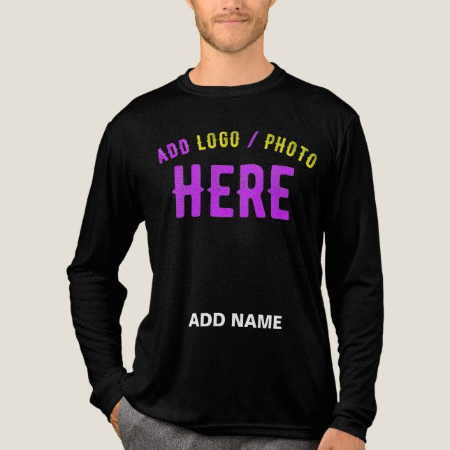 STYLISH MODERN CUSTOMIZABLE BLACK VERIFIED BRANDED Tri-Blend SHIRT (Front)