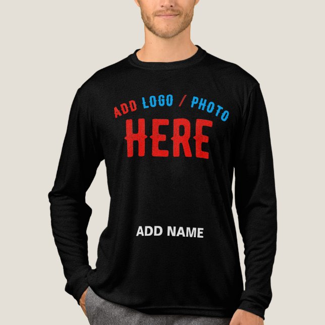 STYLISH MODERN CUSTOMIZABLE BLACK VERIFIED BRANDED Tri-Blend SHIRT (Front)