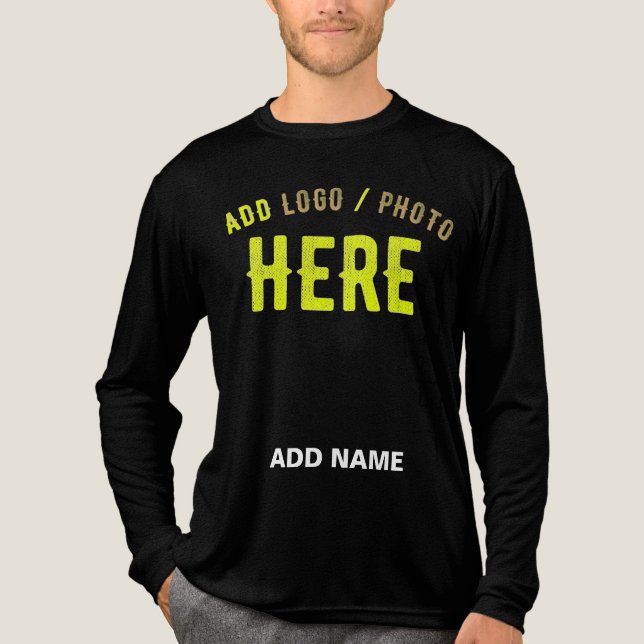 STYLISH MODERN CUSTOMIZABLE BLACK VERIFIED BRANDED Tri-Blend SHIRT (Front)