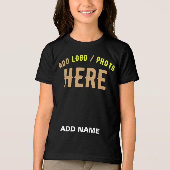 STYLISH MODERN CUSTOMIZABLE BLACK VERIFIED BRANDED Tri-Blend SHIRT (Front)