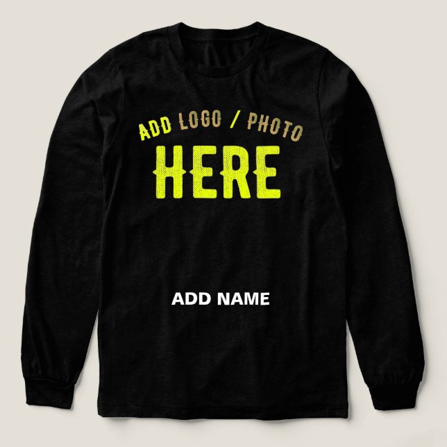 STYLISH MODERN CUSTOMIZABLE BLACK VERIFIED BRANDED Tri-Blend SHIRT (Design Front)