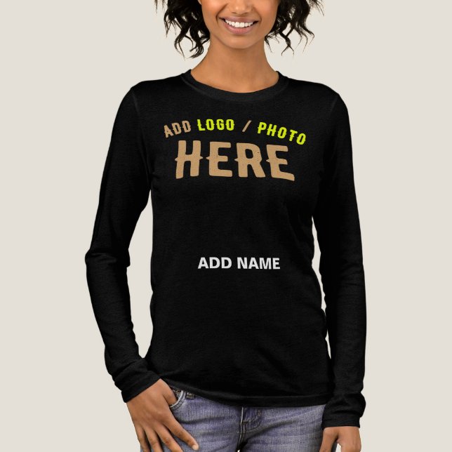 STYLISH MODERN CUSTOMIZABLE BLACK VERIFIED BRANDED Tri-Blend SHIRT (Front)