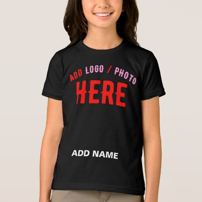 STYLISH MODERN CUSTOMIZABLE BLACK VERIFIED BRANDED Tri-Blend SHIRT (Front)