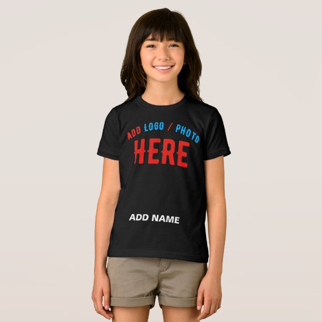 STYLISH MODERN CUSTOMIZABLE BLACK VERIFIED BRANDED Tri-Blend SHIRT (Front Full)