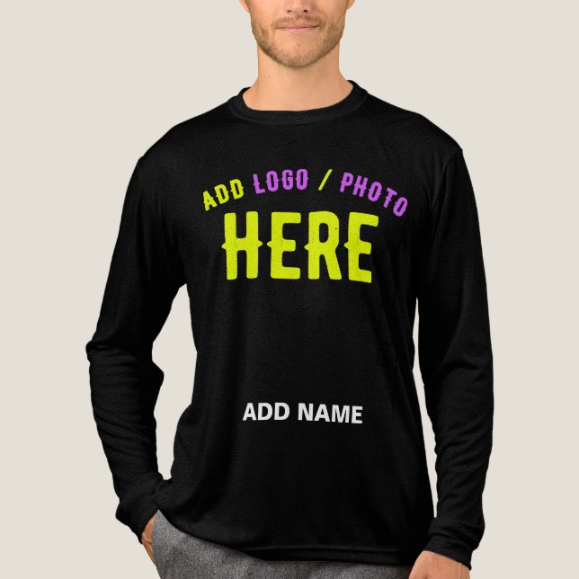 STYLISH MODERN CUSTOMIZABLE BLACK VERIFIED BRANDED Tri-Blend SHIRT (Front)