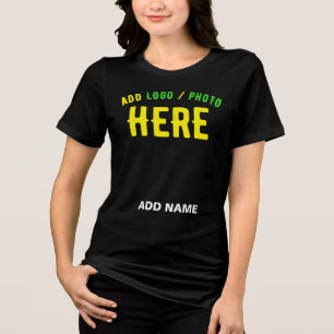STYLISH MODERN CUSTOMIZABLE BLACK VERIFIED BRANDED Tri-Blend SHIRT