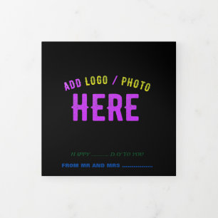 STYLISH MODERN CUSTOMIZABLE BLACK VERIFIED BRANDED Tri-Fold CARD