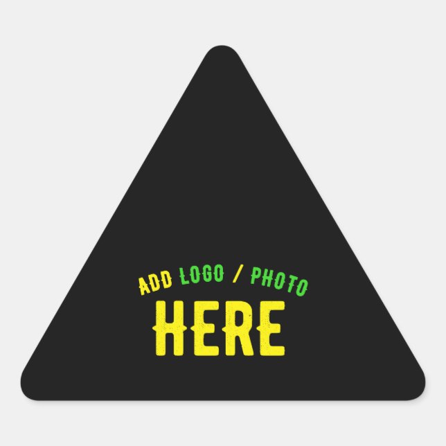 STYLISH MODERN CUSTOMIZABLE BLACK VERIFIED BRANDED TRIANGLE STICKER (Front)