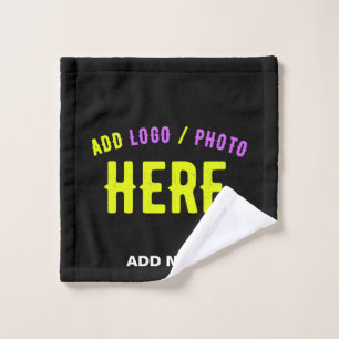 STYLISH MODERN CUSTOMIZABLE BLACK VERIFIED BRANDED WASH CLOTH