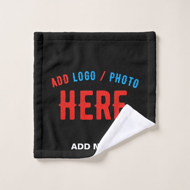 STYLISH MODERN CUSTOMIZABLE BLACK VERIFIED BRANDED WASH CLOTH (Wash Cloth)