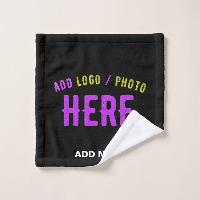 STYLISH MODERN CUSTOMIZABLE BLACK VERIFIED BRANDED WASH CLOTH (Wash Cloth)