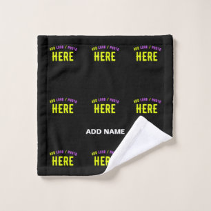 STYLISH MODERN CUSTOMIZABLE BLACK VERIFIED BRANDED WASH CLOTH