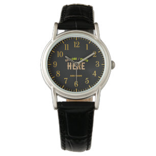 STYLISH MODERN CUSTOMIZABLE BLACK VERIFIED BRANDED WATCH