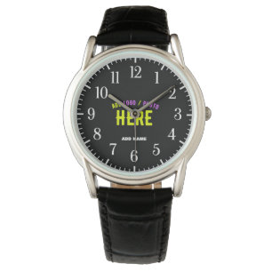 STYLISH MODERN CUSTOMIZABLE BLACK VERIFIED BRANDED WATCH