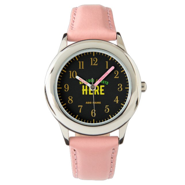 STYLISH MODERN CUSTOMIZABLE BLACK VERIFIED BRANDED WATCH (Front)