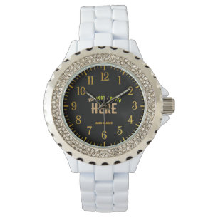 STYLISH MODERN CUSTOMIZABLE BLACK VERIFIED BRANDED WATCH