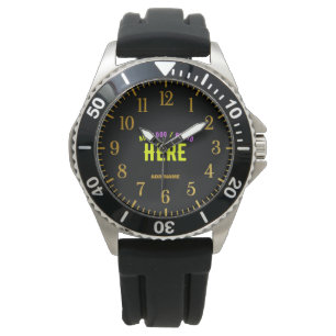 STYLISH MODERN CUSTOMIZABLE BLACK VERIFIED BRANDED WATCH