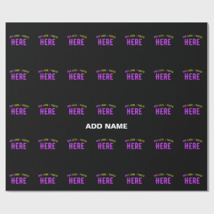 STYLISH MODERN CUSTOMIZABLE BLACK VERIFIED BRANDED WRAPPING PAPER