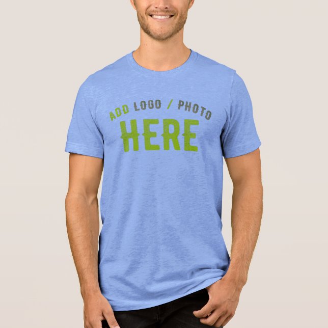 STYLISH MODERN CUSTOMIZABLE BLUE VERIFIED BRANDED Tri-Blend SHIRT (Front)