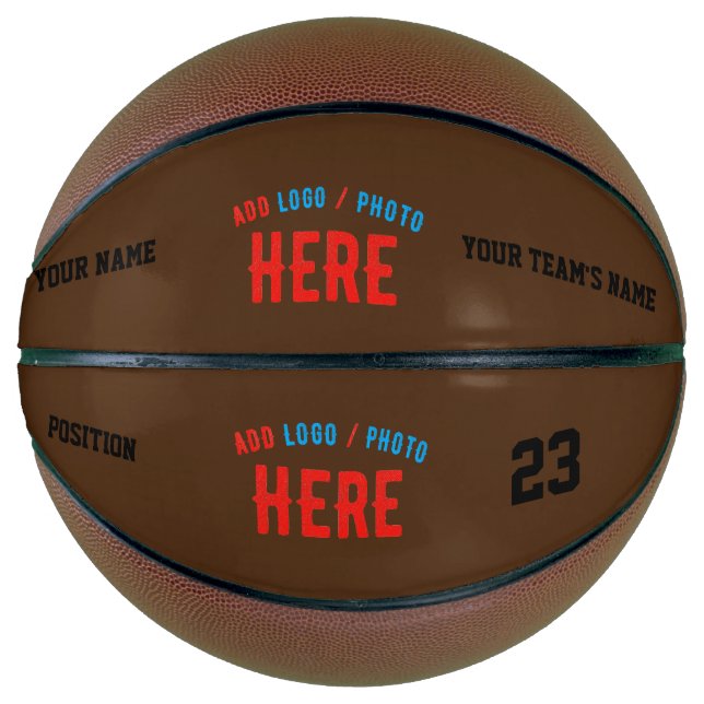 STYLISH MODERN CUSTOMIZABLE BROWN VERIFIED BRANDED BASKETBALL (Front)