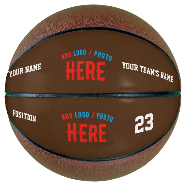 STYLISH MODERN CUSTOMIZABLE BROWN VERIFIED BRANDED BASKETBALL (Front)
