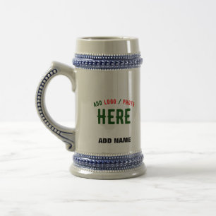 STYLISH MODERN CUSTOMIZABLE BROWN VERIFIED BRANDED BEER STEIN