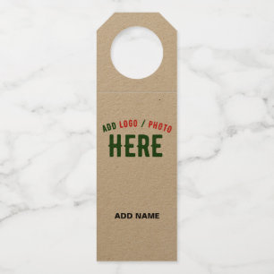 STYLISH MODERN CUSTOMIZABLE BROWN VERIFIED BRANDED BOTTLE TAG