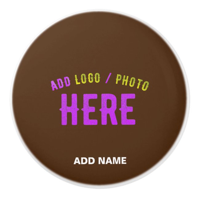 STYLISH MODERN CUSTOMIZABLE BROWN VERIFIED BRANDED CERAMIC KNOB (Front)