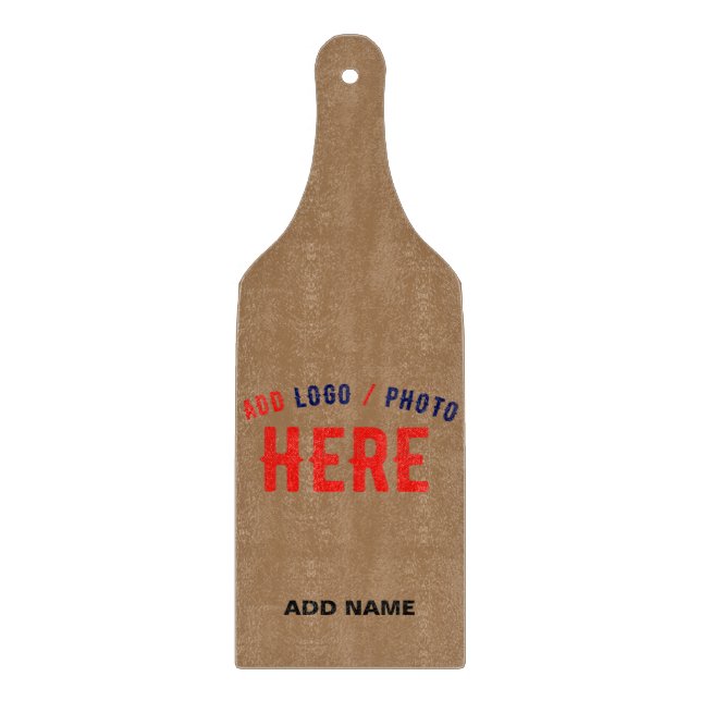 STYLISH MODERN CUSTOMIZABLE BROWN VERIFIED BRANDED CUTTING BOARD (Front)