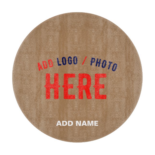 STYLISH MODERN CUSTOMIZABLE BROWN VERIFIED BRANDED CUTTING BOARD (Front)