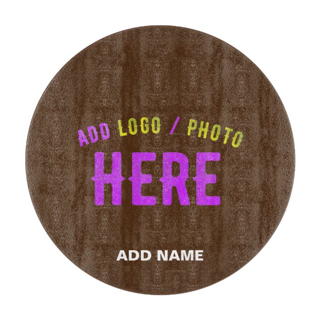 STYLISH MODERN CUSTOMIZABLE BROWN VERIFIED BRANDED CUTTING BOARD (Front)