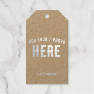 STYLISH MODERN CUSTOMIZABLE BROWN VERIFIED BRANDED GIFT TAGS