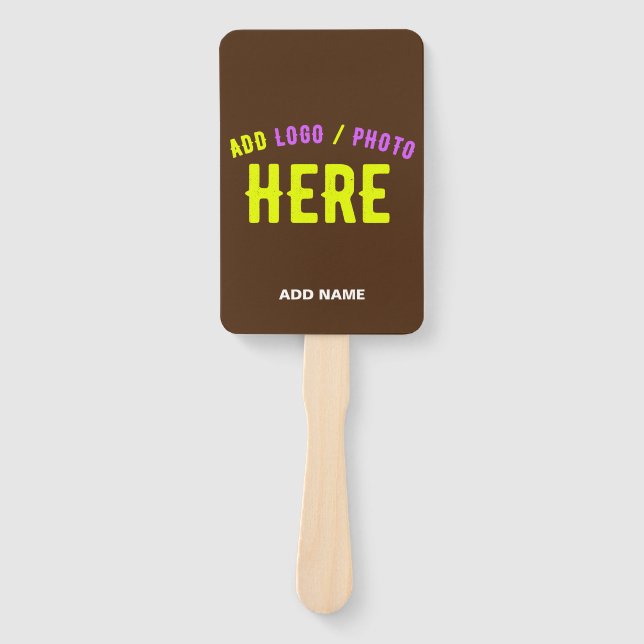 STYLISH MODERN CUSTOMIZABLE BROWN VERIFIED BRANDED HAND FAN (Front)