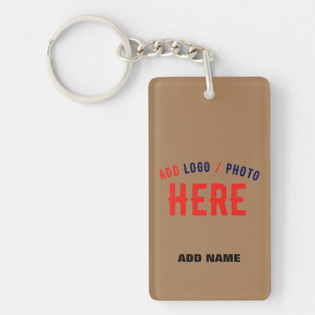 STYLISH MODERN CUSTOMIZABLE BROWN VERIFIED BRANDED KEY RING (Front)