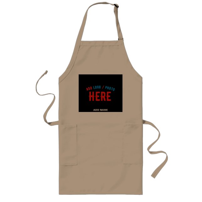 STYLISH MODERN CUSTOMIZABLE BROWN VERIFIED BRANDED LONG APRON (Front)