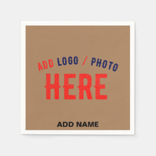 STYLISH MODERN CUSTOMIZABLE BROWN VERIFIED BRANDED NAPKIN