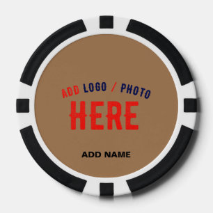 STYLISH MODERN CUSTOMIZABLE BROWN VERIFIED BRANDED POKER CHIPS