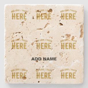 STYLISH MODERN CUSTOMIZABLE BROWN VERIFIED BRANDED STONE COASTER
