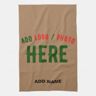 STYLISH MODERN CUSTOMIZABLE BROWN VERIFIED BRANDED TEA TOWEL