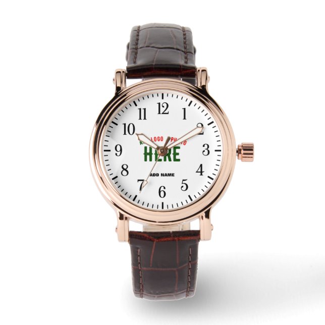 STYLISH MODERN CUSTOMIZABLE BROWN VERIFIED BRANDED WATCH (Front)