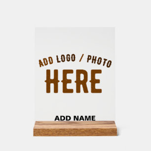 STYLISH MODERN CUSTOMIZABLE CLEAR VERIFIED BRANDED ACRYLIC SIGN
