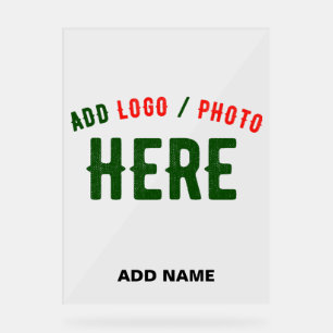 STYLISH MODERN CUSTOMIZABLE CLEAR VERIFIED BRANDED ACRYLIC SIGN