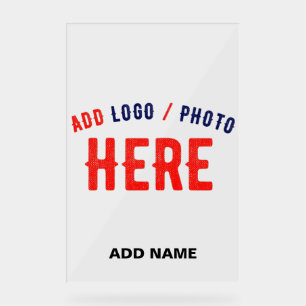 STYLISH MODERN CUSTOMIZABLE CLEAR VERIFIED BRANDED ACRYLIC SIGN