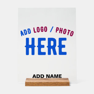 STYLISH MODERN CUSTOMIZABLE CLEAR VERIFIED BRANDED ACRYLIC SIGN